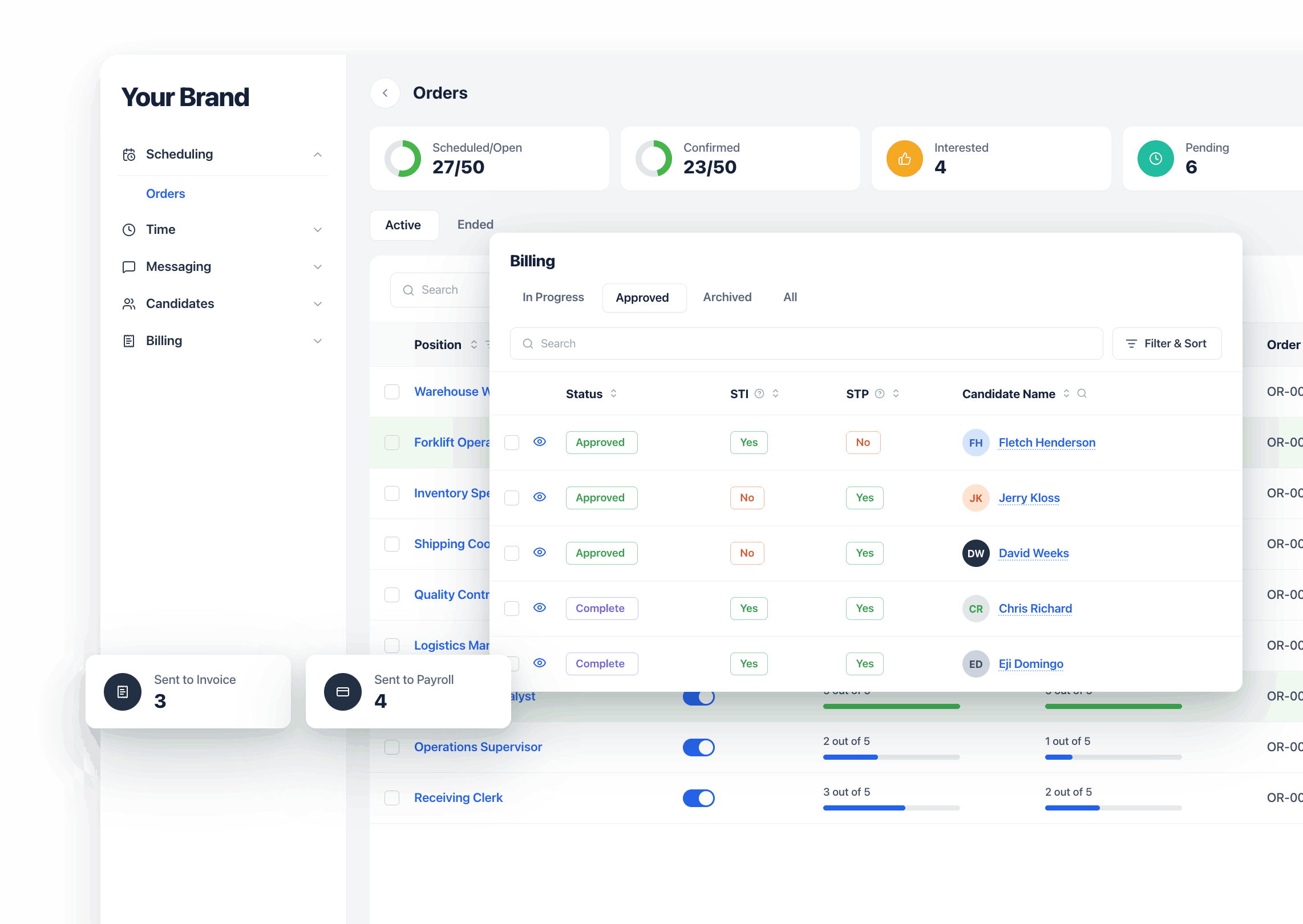 AR dashboard mockup
